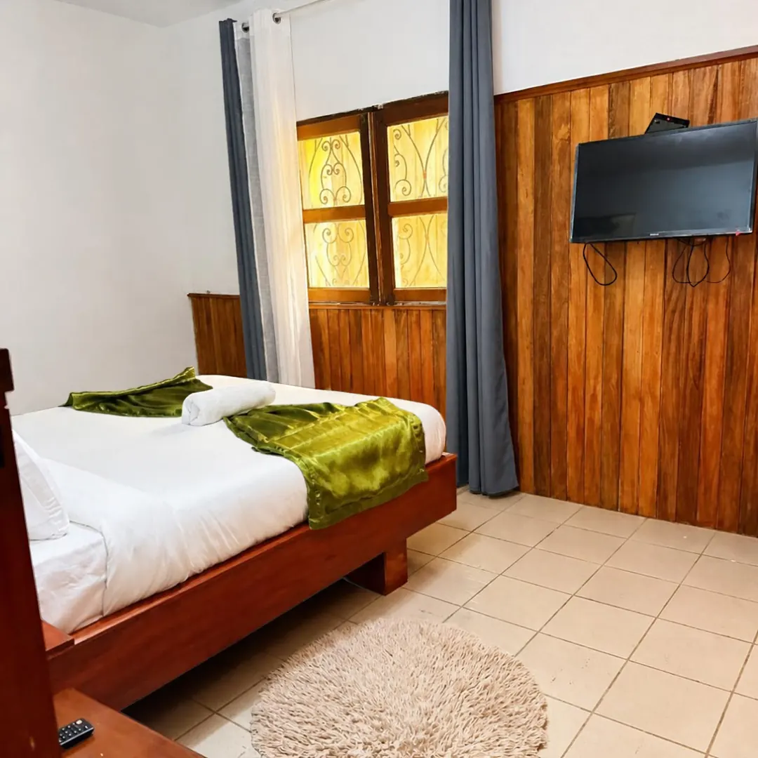 Chambre principale avec téléviseur
